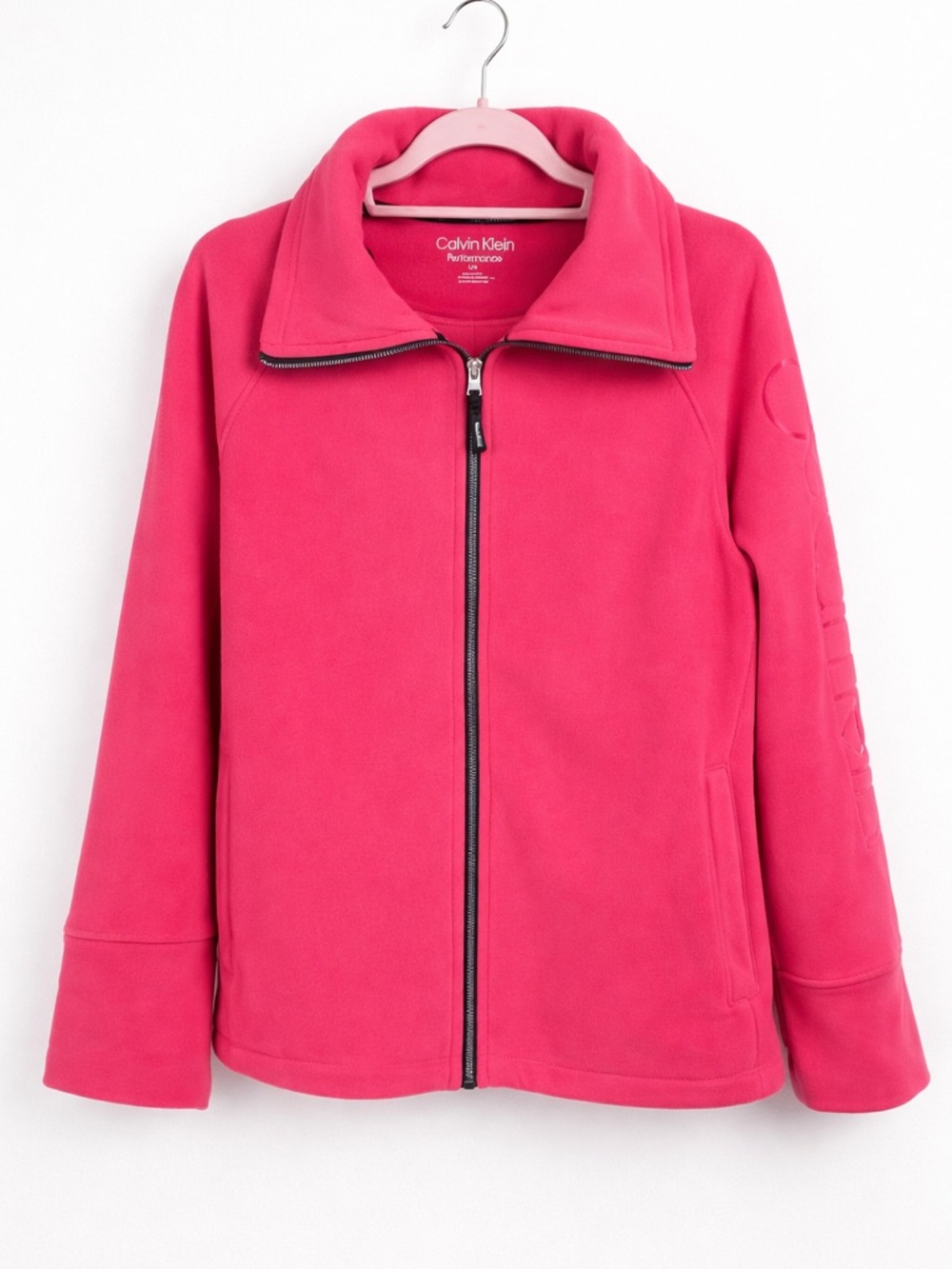 Calvin Klein Vibrant Pink Full-Zip Fleece Jacket